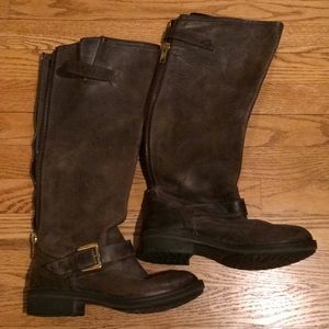 Steve Madden Lindley leather boots backzip Sz 8